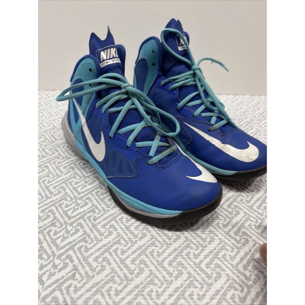 Nike Prime Hype DF Blue Teal Basketball Shoes Mens Size 8.5 Sneakers 683705-400